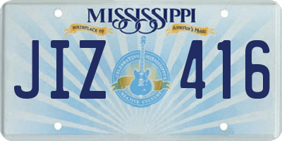 MS license plate JIZ416