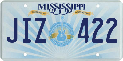 MS license plate JIZ422
