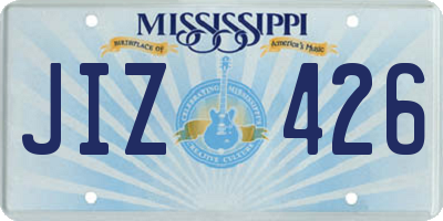MS license plate JIZ426