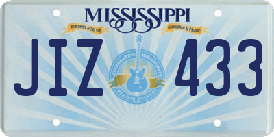MS license plate JIZ433