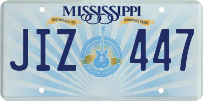 MS license plate JIZ447