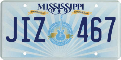 MS license plate JIZ467