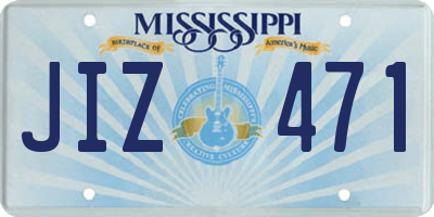 MS license plate JIZ471