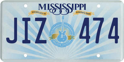 MS license plate JIZ474