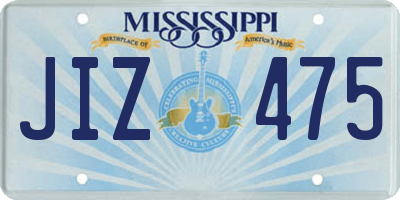 MS license plate JIZ475