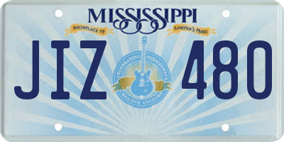 MS license plate JIZ480