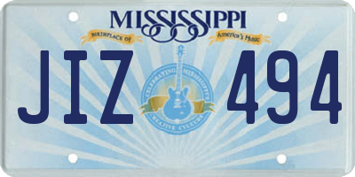 MS license plate JIZ494
