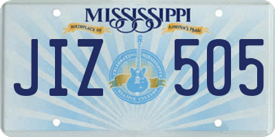 MS license plate JIZ505
