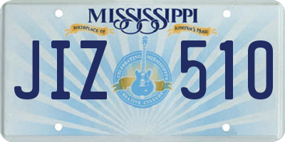 MS license plate JIZ510