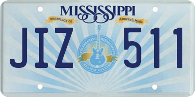 MS license plate JIZ511