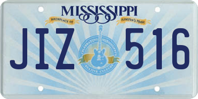 MS license plate JIZ516