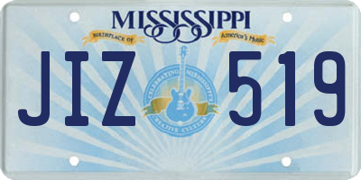 MS license plate JIZ519