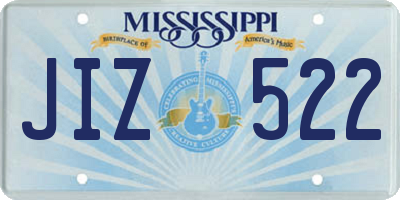 MS license plate JIZ522