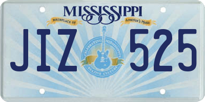 MS license plate JIZ525