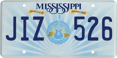 MS license plate JIZ526