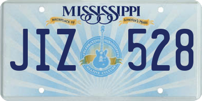MS license plate JIZ528