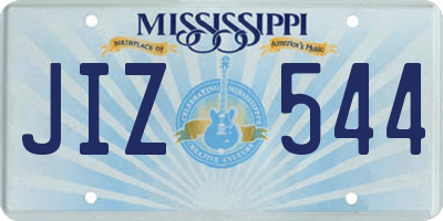 MS license plate JIZ544