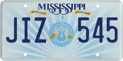 MS license plate JIZ545