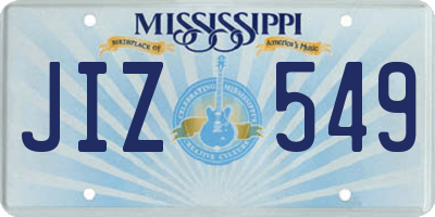 MS license plate JIZ549