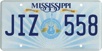 MS license plate JIZ558