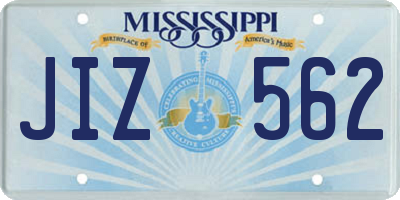 MS license plate JIZ562