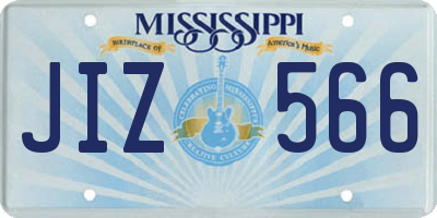 MS license plate JIZ566