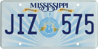 MS license plate JIZ575