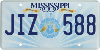 MS license plate JIZ588