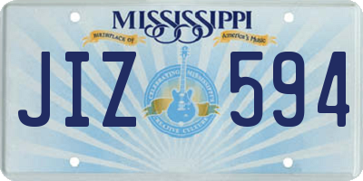 MS license plate JIZ594