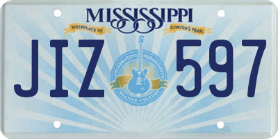 MS license plate JIZ597