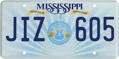 MS license plate JIZ605