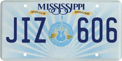 MS license plate JIZ606
