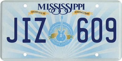 MS license plate JIZ609
