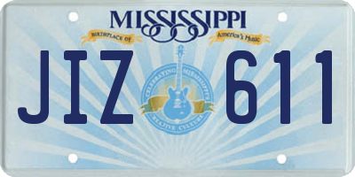 MS license plate JIZ611