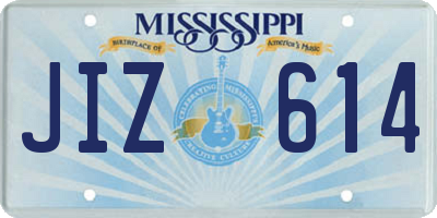 MS license plate JIZ614