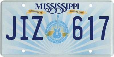 MS license plate JIZ617