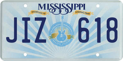 MS license plate JIZ618