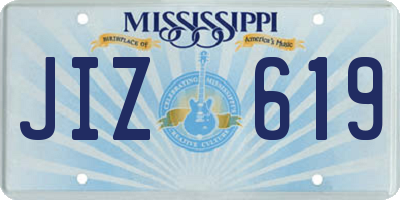 MS license plate JIZ619