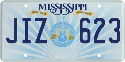 MS license plate JIZ623