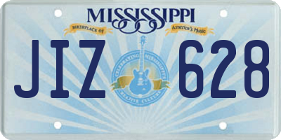 MS license plate JIZ628