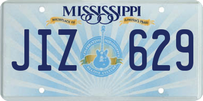 MS license plate JIZ629