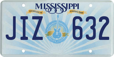 MS license plate JIZ632