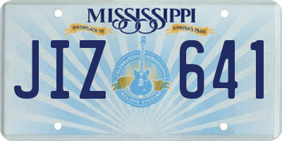 MS license plate JIZ641