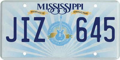 MS license plate JIZ645
