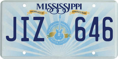 MS license plate JIZ646