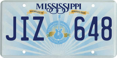 MS license plate JIZ648