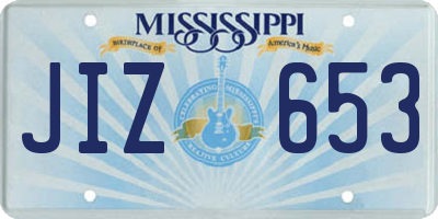 MS license plate JIZ653