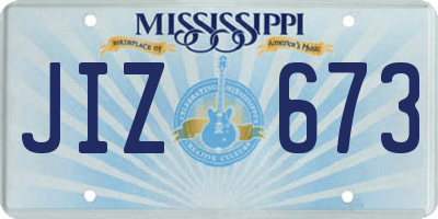 MS license plate JIZ673