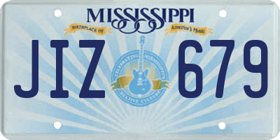 MS license plate JIZ679