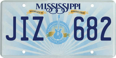 MS license plate JIZ682